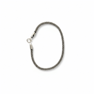 925 Sterling Silver Silver Foxtail woven mesh chain bracelet, unisex.